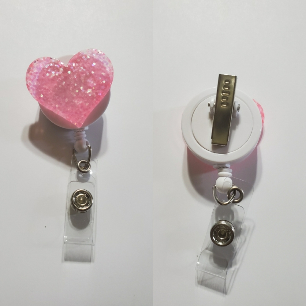 Heart Retractable Badge
